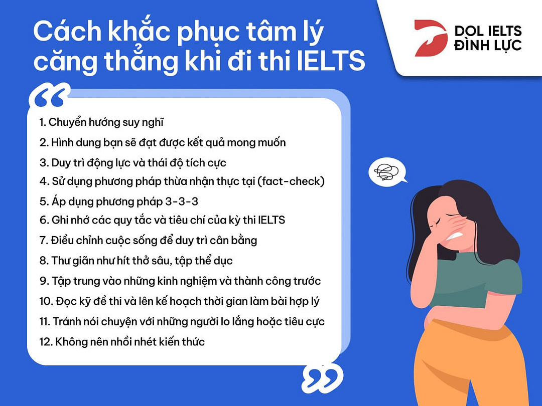 cách khắc phục tâm lý căng thẳng khi thi ielts