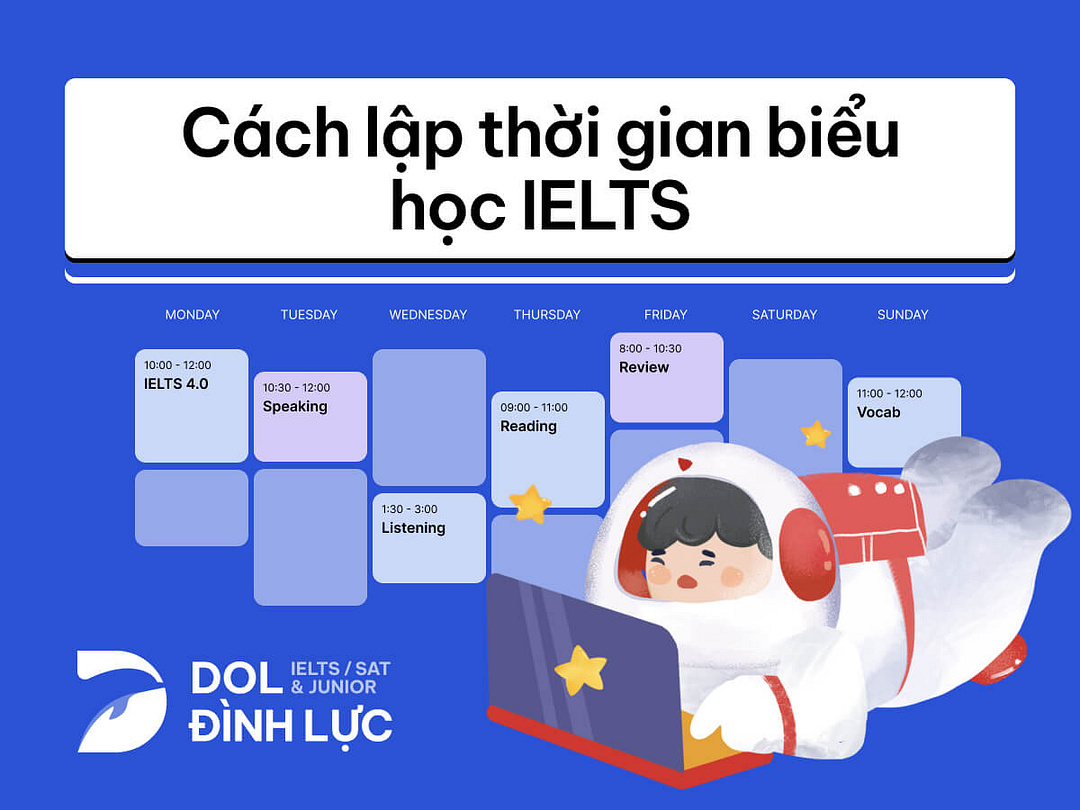 cách lập thời gian biểu học ielts