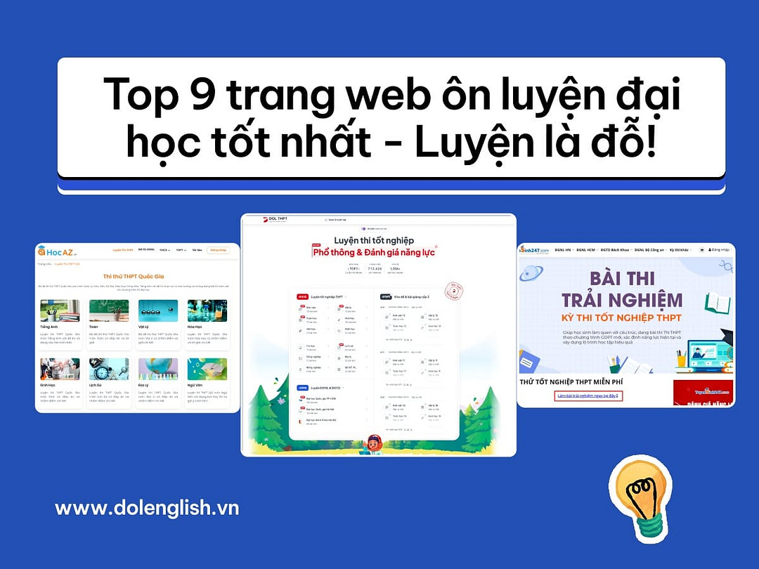Top 9 trang web ôn thi đại học miễn phí: Luyện là đỗ!