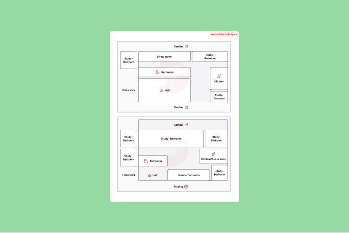 Real IELTS Writing Task 1 - Map - Topic Residence Hall & sample band 8.5+