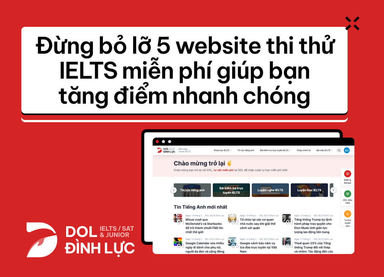 các website thi thử ielts online test miễn phí