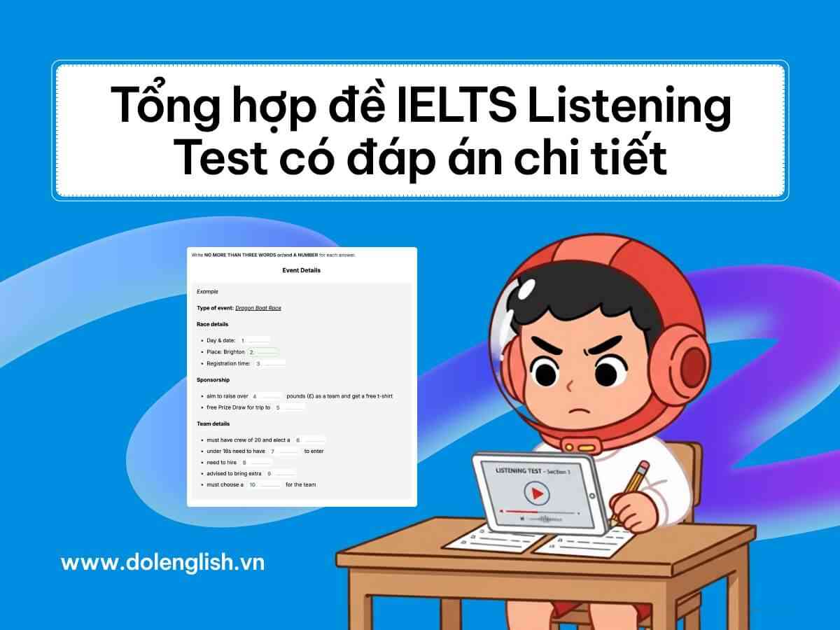 Tổng hợp đề IELTS Listening Test