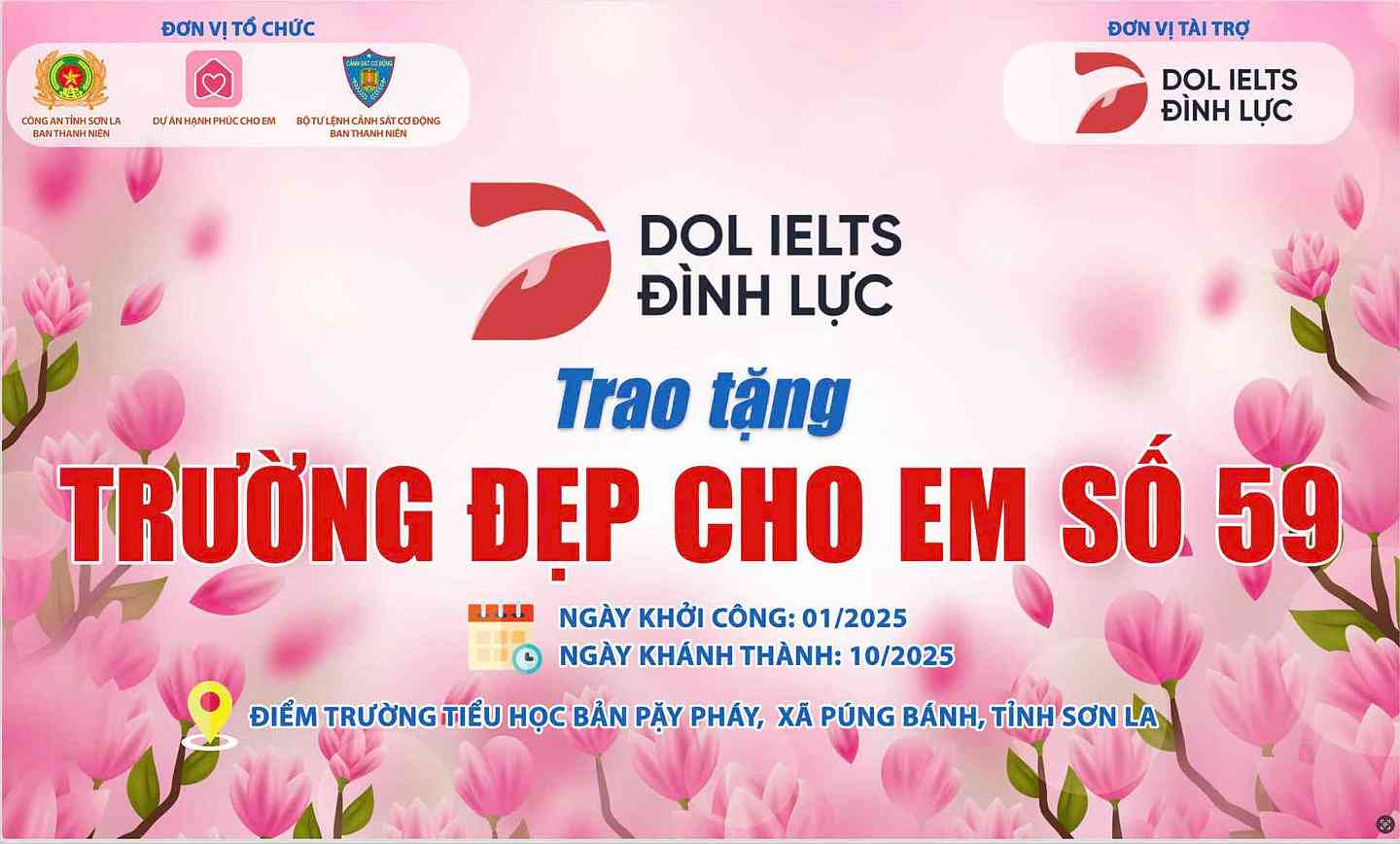 DOL English trao tặng “Ngôi trường đẹp cho em” tại điểm trường Tiểu học Bản Pặy Pháy - Sơn La