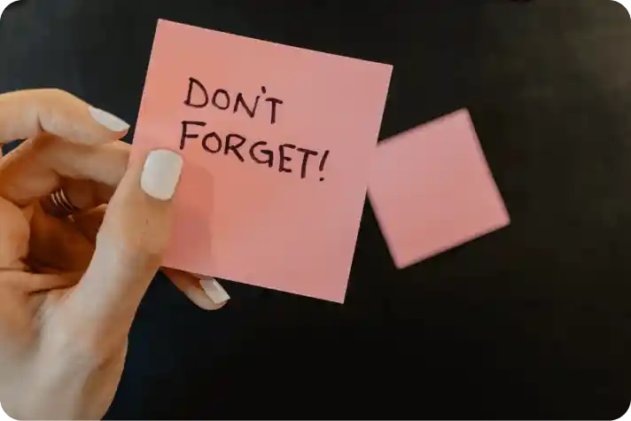 Topic Forgetting Things: Câu hỏi kèm trả lời mẫu