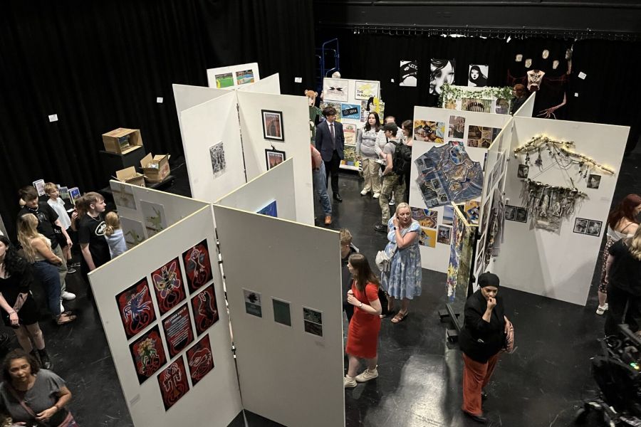 Preparing for the end-of-year art exhibition