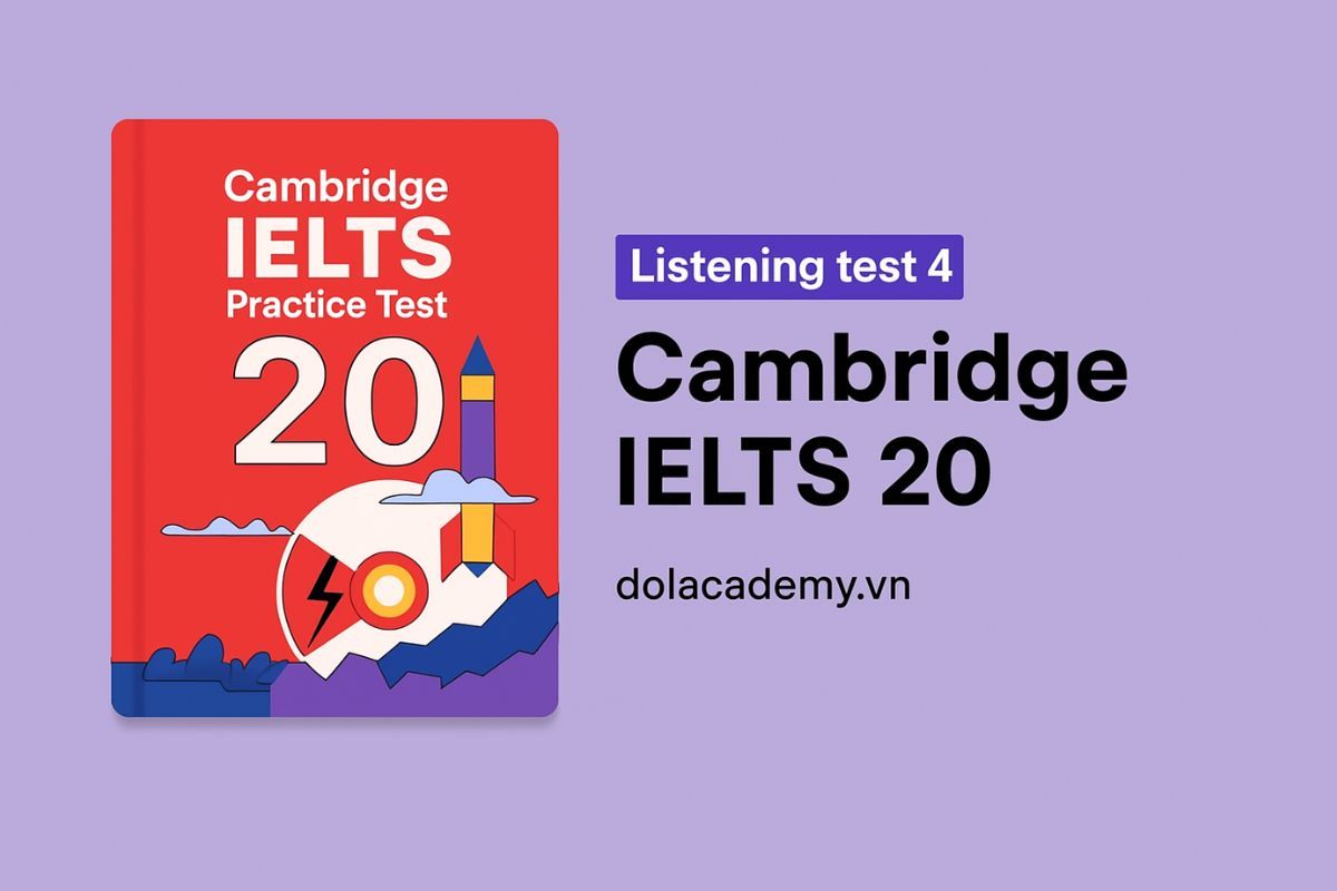 Cambridge IELTS 20 Listening Test 4: Xem đề, luyện tập và đáp án