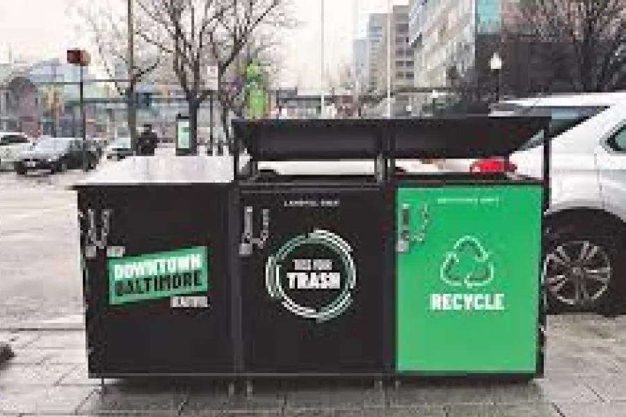 The waste collection in Baltimore