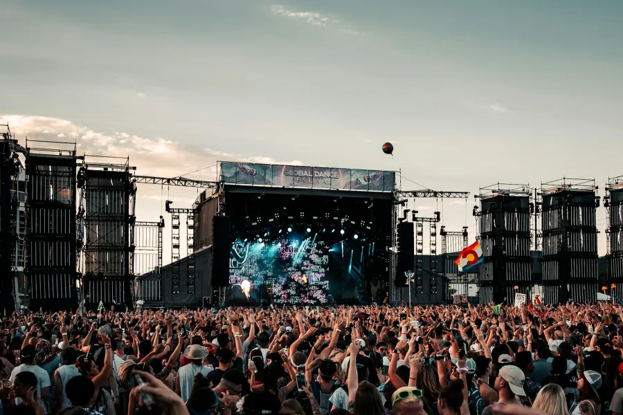 Rock festival site