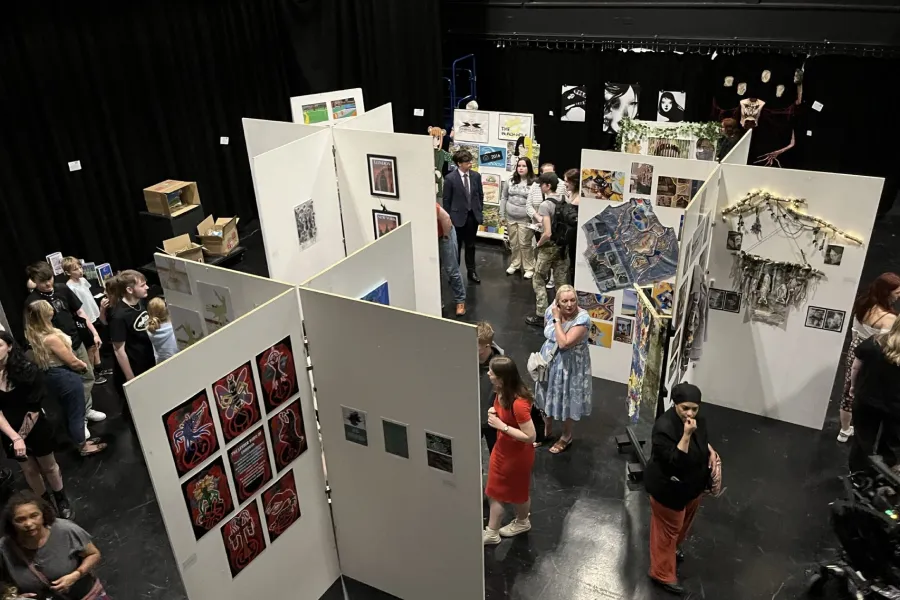 Preparing for the end-of-year art exhibition
