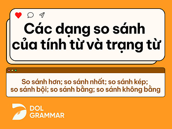 so sánh tính từ và trạng từ