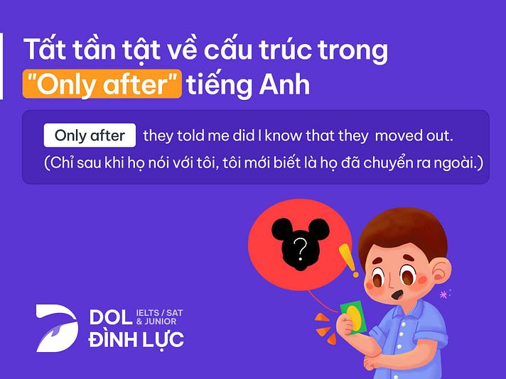 cấu trúc only after trong tiếng anh