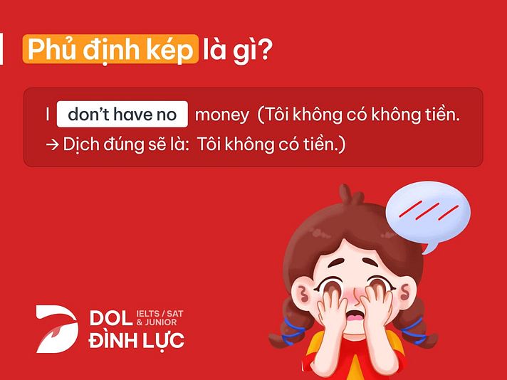 phủ định kép trong tiếng anh