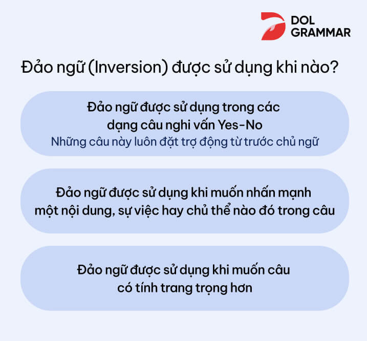 cách dùng đảo ngữ