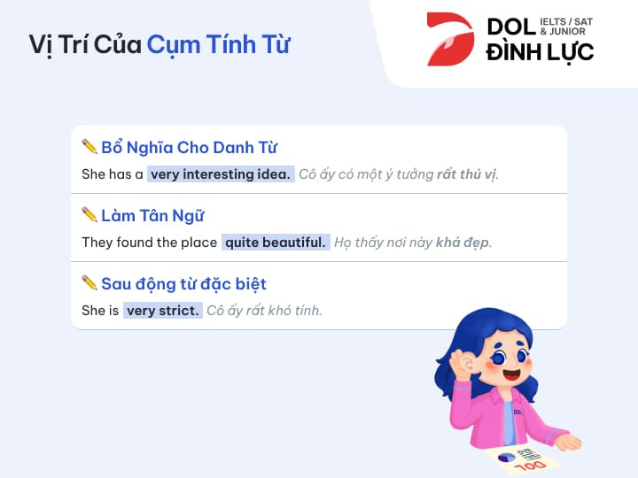 [{"type":"p","children":[{"text":"Vị Trí Của Cụm Tính Từ Trong Tiếng Anh"}]}]