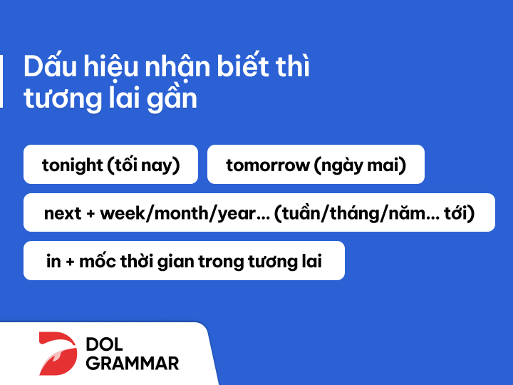 dấu hiệu nhận biết thì tương lai gần